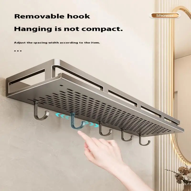 Kitchen Storage Basket Toilet Accessories Bathroom Aluminum Wall Qme