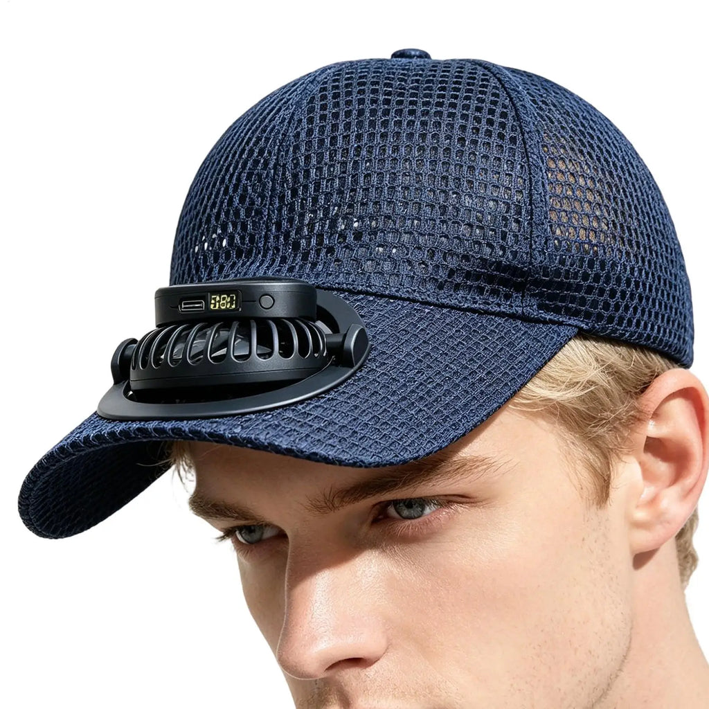 Solar Powered Fan Hat Men Women USB Charging Cooling UV Protection Solar Hat With Built-in Fan for Outdoor Summer Beach Picnic Qme