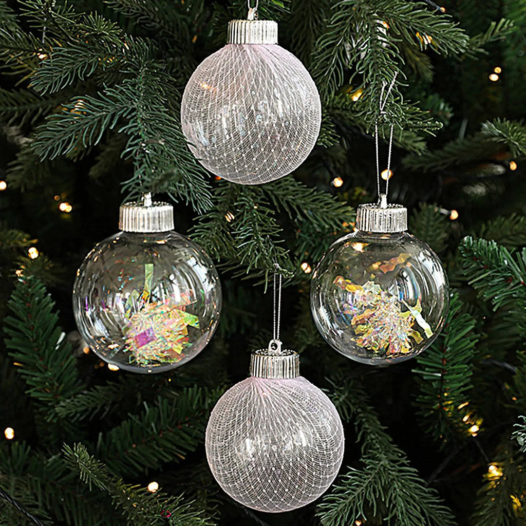 Christmas Ornaments Transparent Pendant Balls Tree Shopping Mall Qme