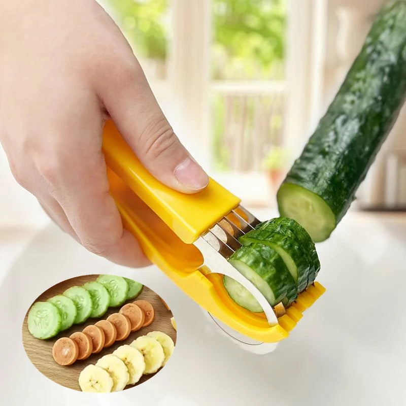 Multifunctional Vegetable Chopper Banana Cucumber Slicer Portable Manual Fruit & Vegetable Cutter Kitchen Gadgets For Home Use Qme