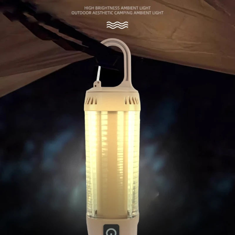 Adjustable Temp Camping Light LED Lantern Candle Mode Rechargeable Qme