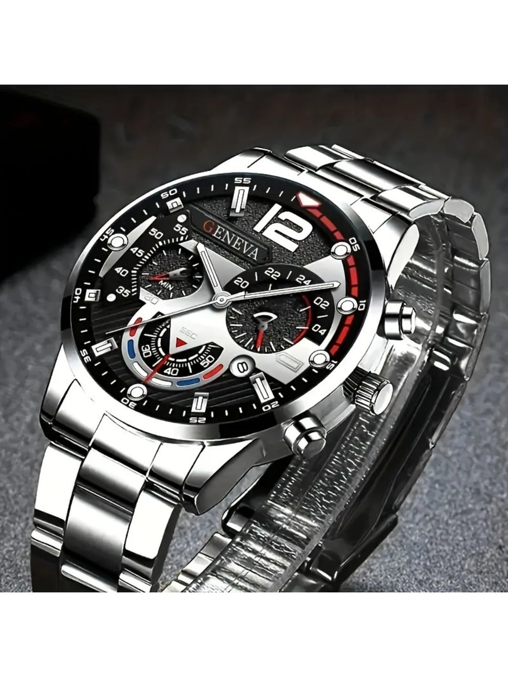 4-piece watch set, men's exquisite versatile watch, fashionable quartz watch, simple temperament watch set Qme