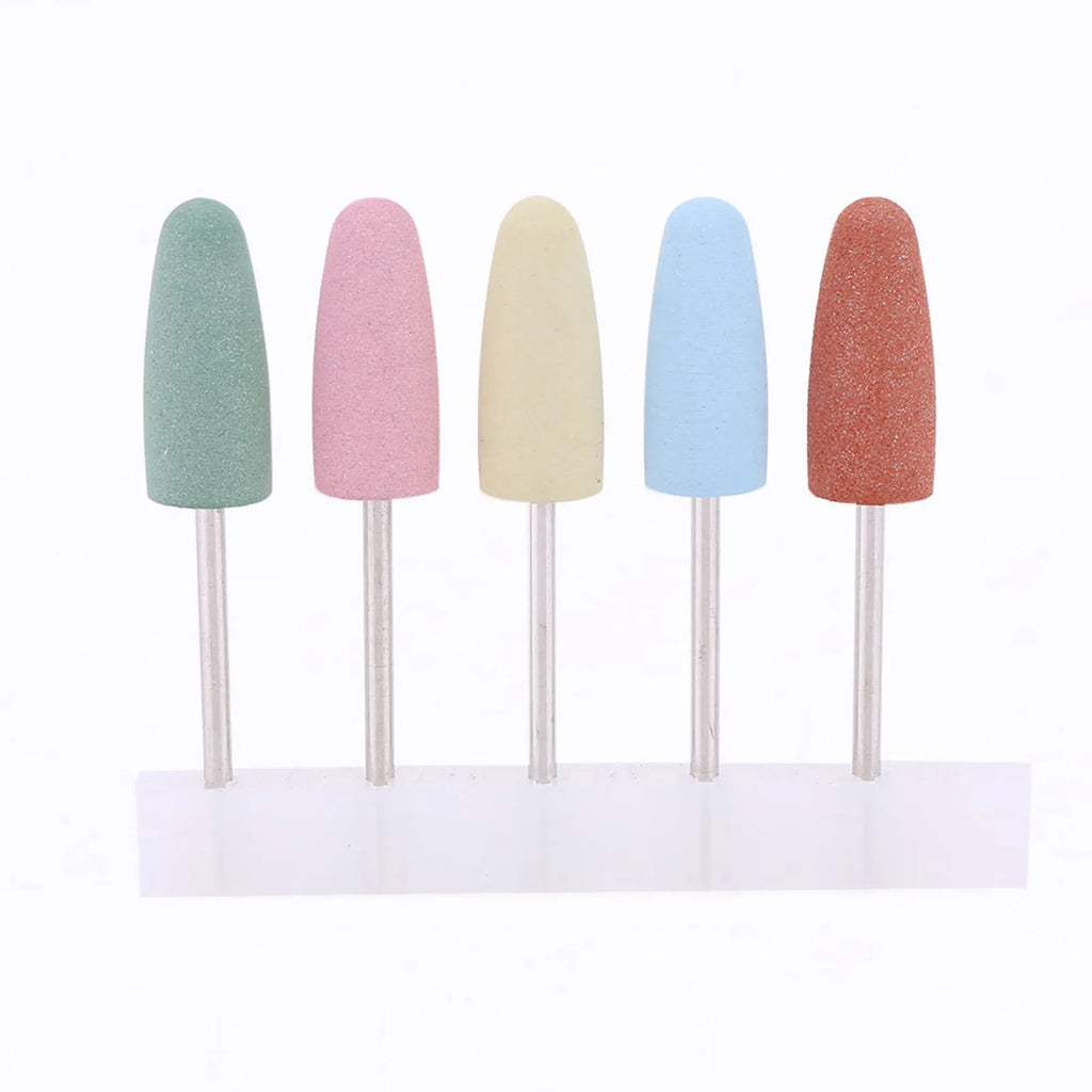 Nail Art Silicone Polisher Nail Grinders Drill Bits Manicure Machine Tools Smoothing Drill Manicure Drill Bit Nail Polisher Qme as pic