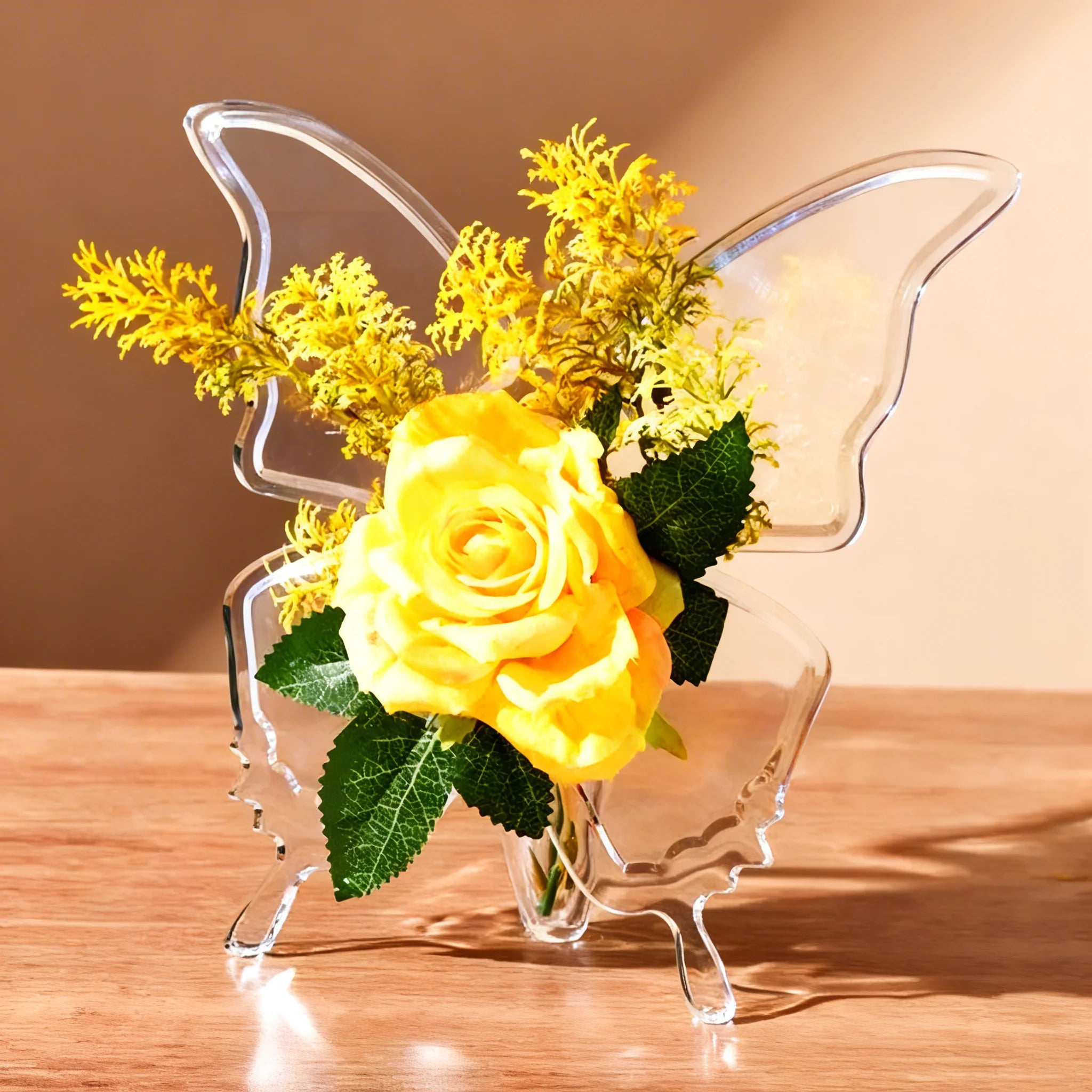 Butterfly Flower Vase Clear Acrylic Vases Flowers Decoration Consoles Qme