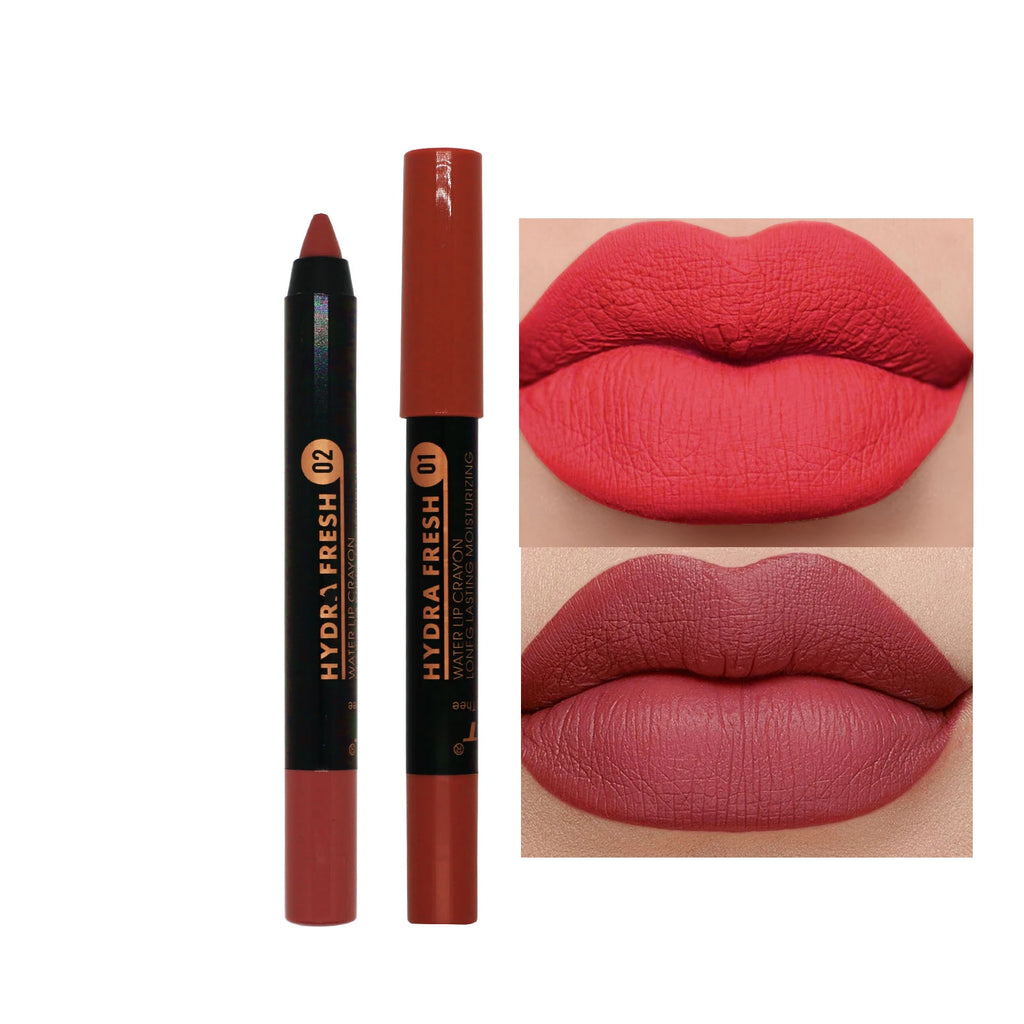 Matte Velvet Lipstick Pencil Waterproof Long Lasting Sexy Red Lip Sticks Non-Stick Cup Makeup Lip Tint Pencil Cosmetics 15Colors Qme