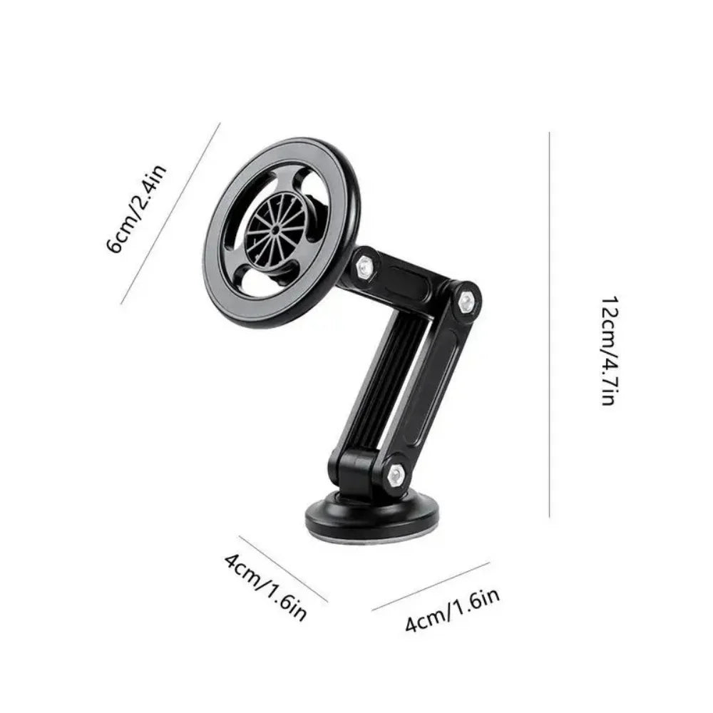 Magnetic Phone Car Mount Folding Cell Phone Holder Multifunctional Phone Mount Rotatable Mobile Phone Stand For iPhone Samsung Qme