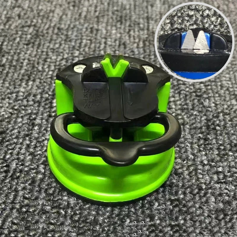 Portable Red Suction Cup Sharpener Tool Suitable Home Kitchen Friut Cut-knife Tool Outdoor Household Sharpener Accessories Qme S Green
