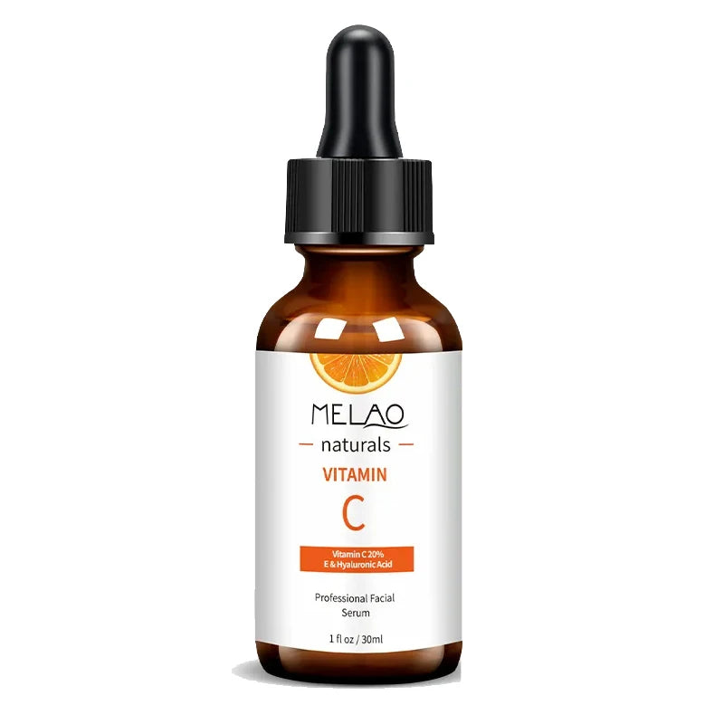 MELAO Vitamin C Serum with 20% Hyaluronic Acid & Vitamin E Anti Aging Anti Wrinkle Brightening Dark Spot Face Essence Qme Vitamin C Serum