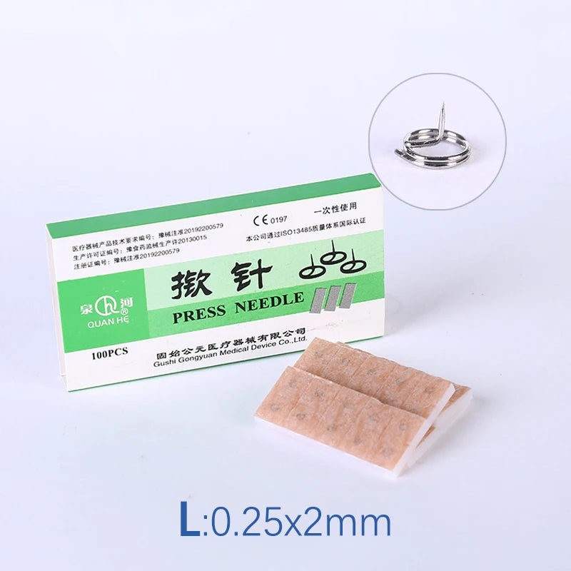 Box Multi-condition Ear Seed Acupressure Disposable Press Needle Qme 0.25x2mm