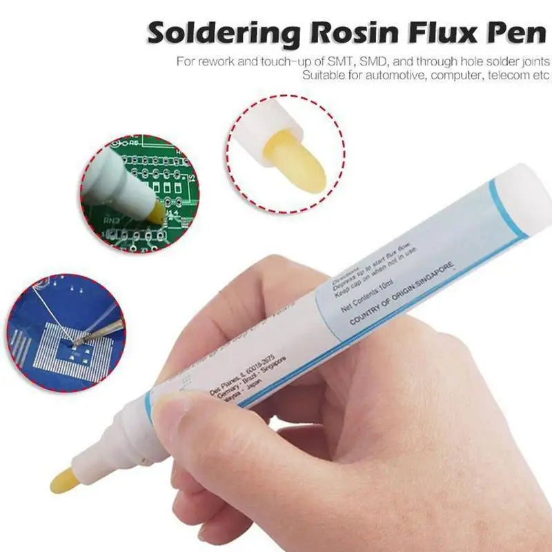 951 10ml Soldering Rosin Flux Pen 951 Low Solid Non clean DIY Kester Solder Power Cleaning free Welding Pen Qme