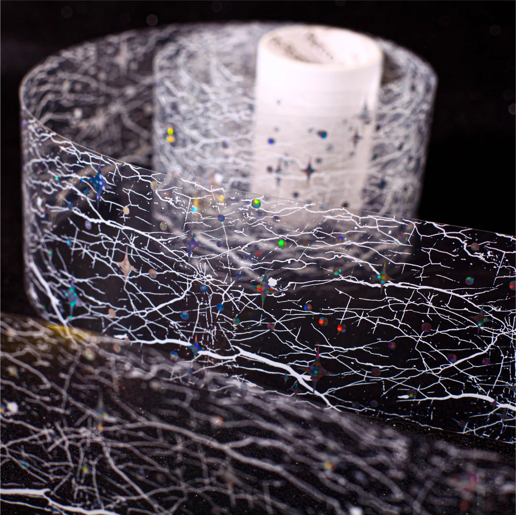 200cm/Roll，Sparkling star gauze Theme, Scrapbook Stickers, Handbook Making Tapes, Phone Case Photo Decorative，Stationery Tapes Qme