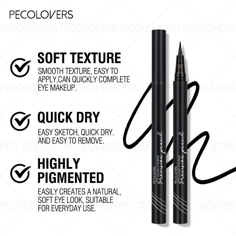 Pigmented Glide Eyeliner Pen Brown Black Waterproof Liquid Ultra-fine Qme