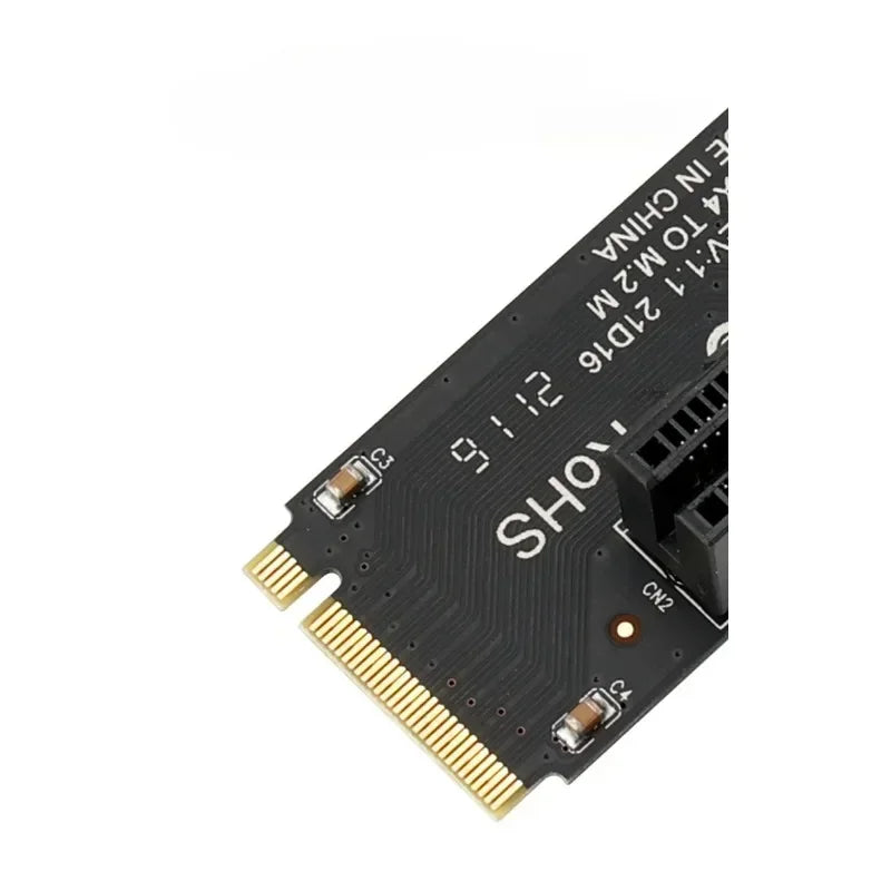 Newest NGFF M.2 To PCI-E 4X Riser Card M2 M Key To PCIe X4 Adapter with LED Indicator SATA Power Riser for Bitcoin Miner Mining Qme