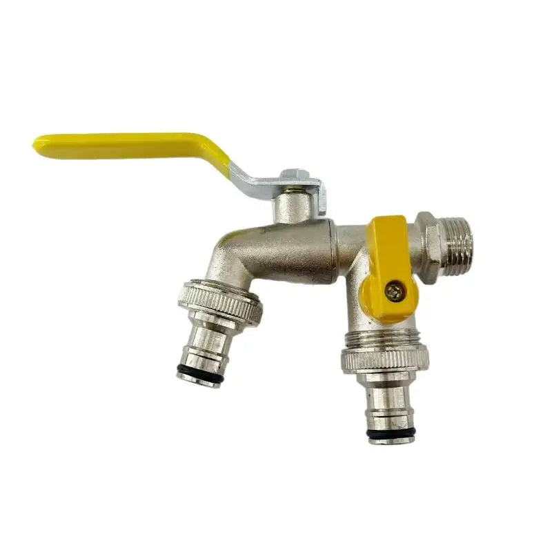 2 Outlets Irrigation Joint Replacement Fitting 1 2'' 3 4'' IBC Water Qme Yellow