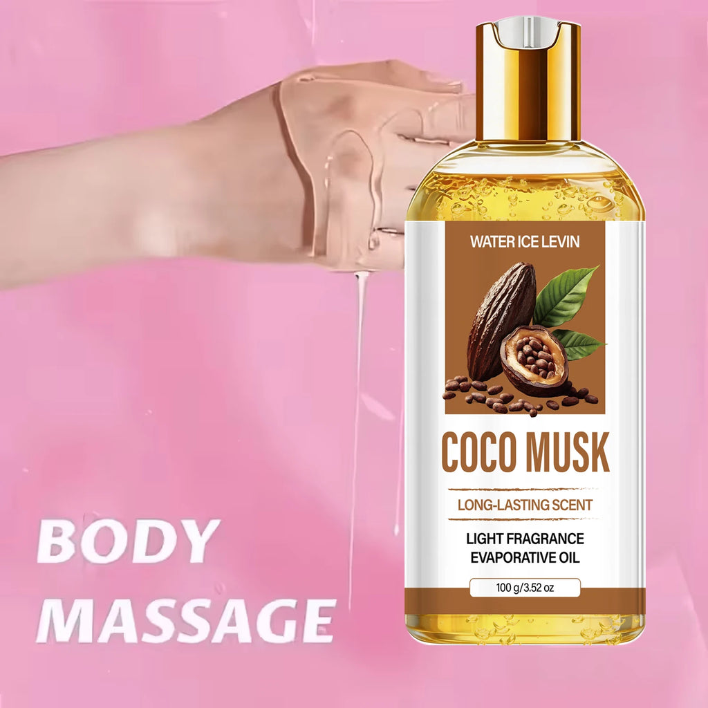 Light Fragrance Coco Musk Evaporative Body Oil, Hydrating Firming Collagen Body Skin Treatment Qme