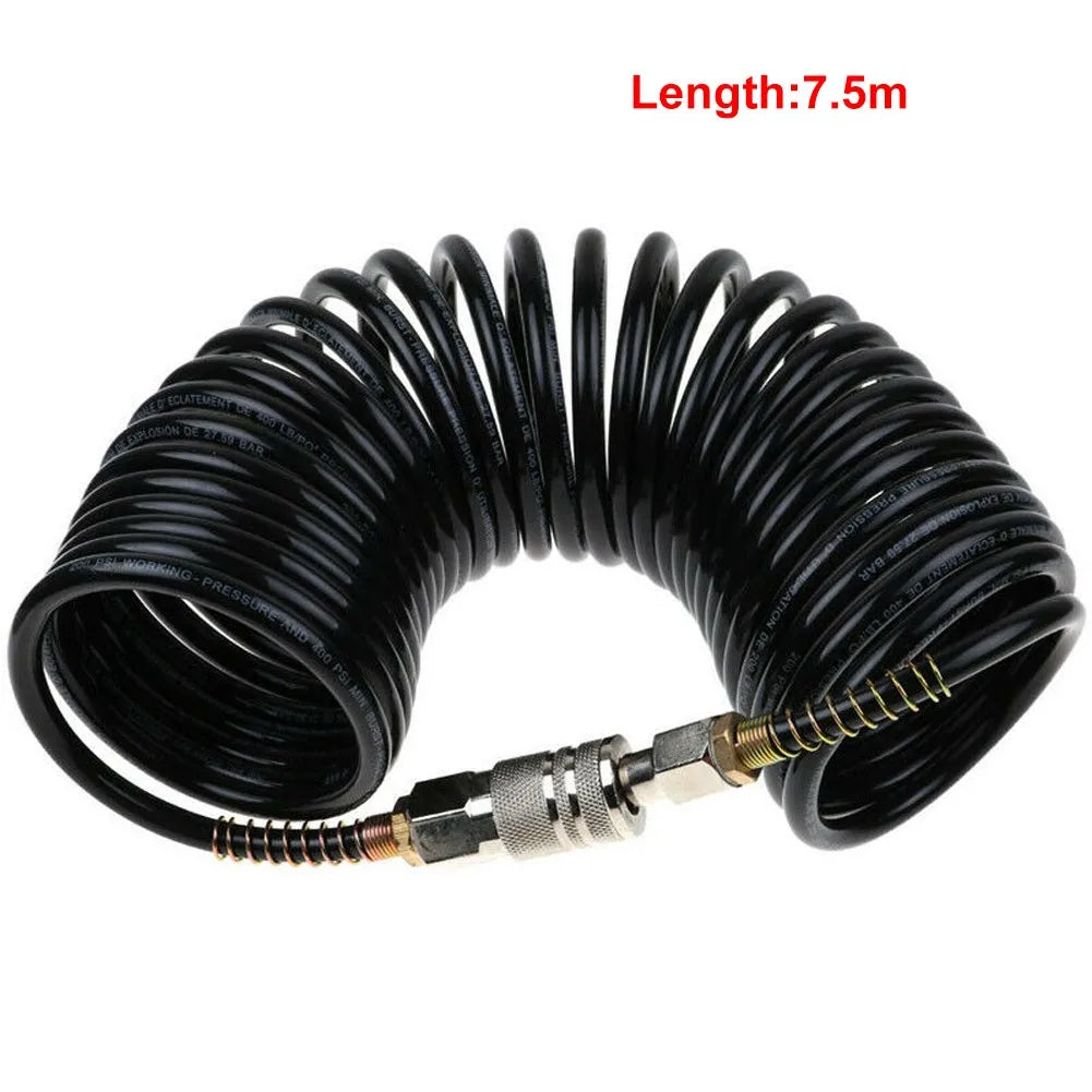 Connect Inflating Coil Air Hose Compressor PE Pneumatic Adapter Qme