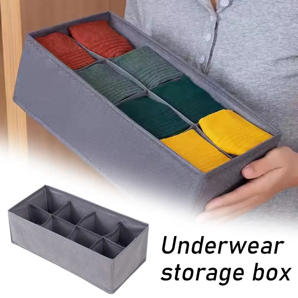 Underwear Storage Box Clothes Ties Organizer Large Capacity Multifunction Socks Pants Storage Box Space-saving Foldable Case Qme