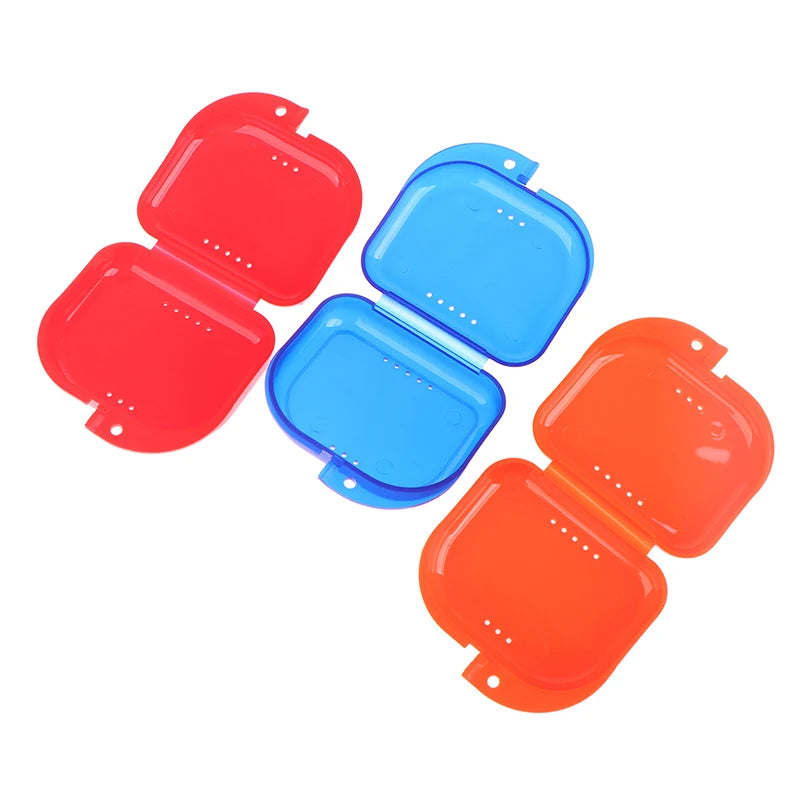 Denture Storage Box Dental Retainer Orthodontic Mouth Guard Container Qme