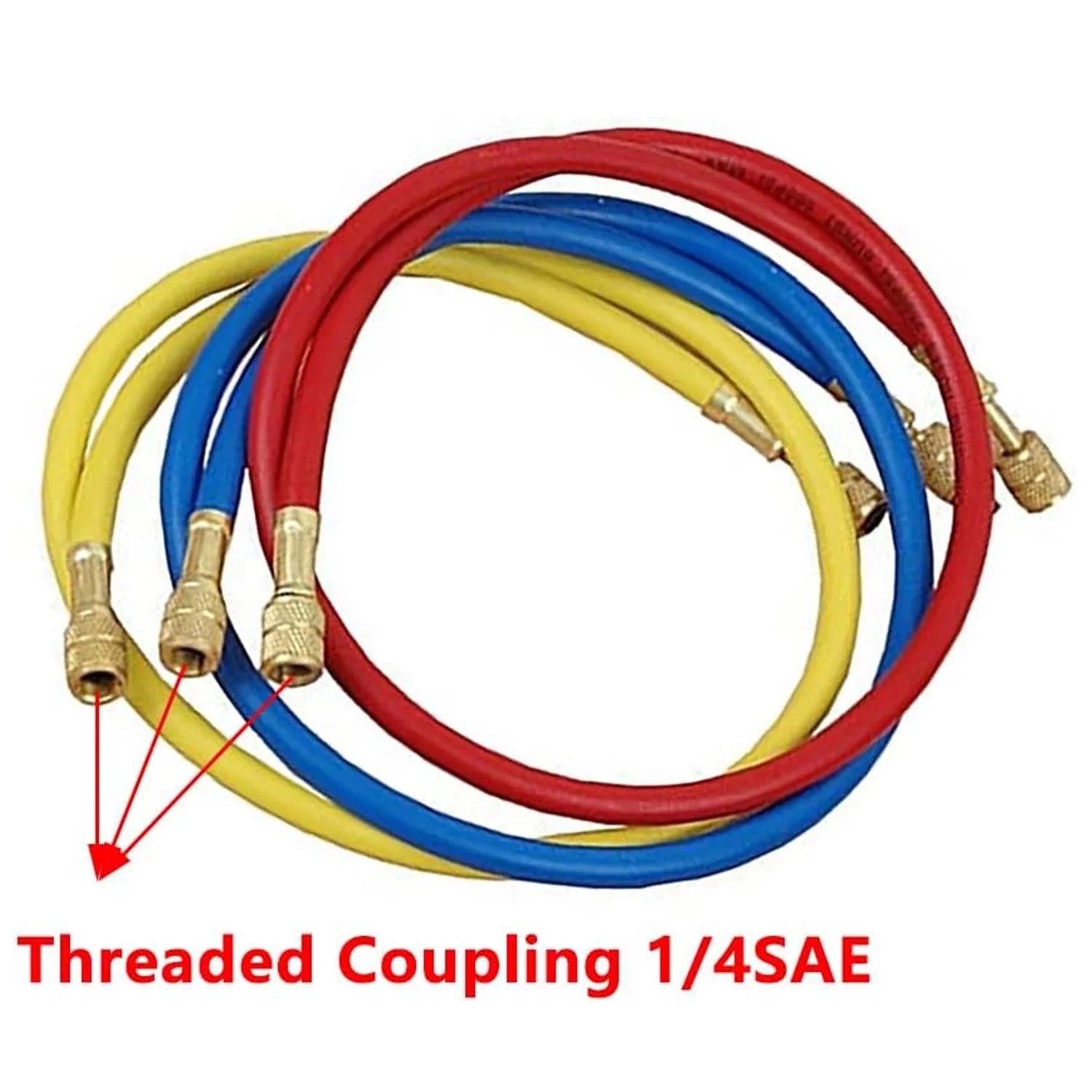 0.9M-1.8M AC Charging Hose Tube Kit Hose Low Loss Fittings for R134A R12 R22 Refrigerant Air Conditioning Manifold Gauge Qme