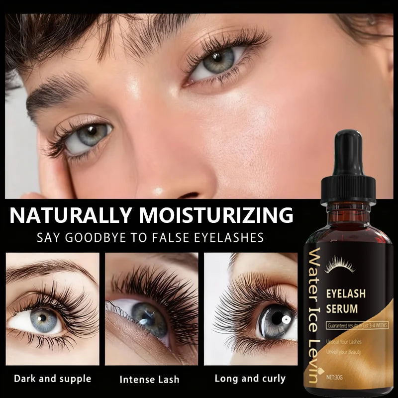 Eyelash Growth Serum - Guaranteed Results in 3-4 Weeks, Castor Oil & Collagen Formula for Longer, Thicker Lashes Qme
