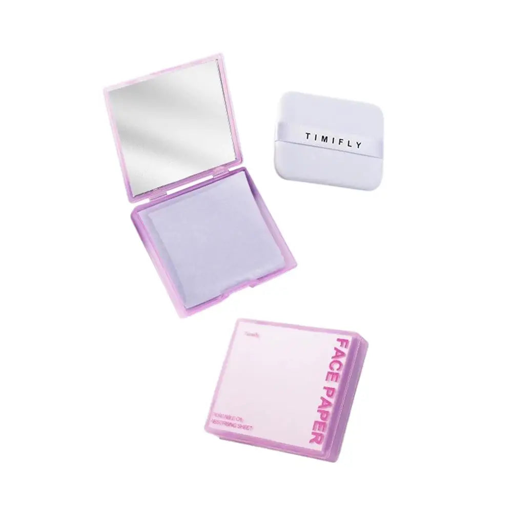 Oil Blotting Sheets Face Oily Skin Mirror Makeup Puff Paper Women Qme B