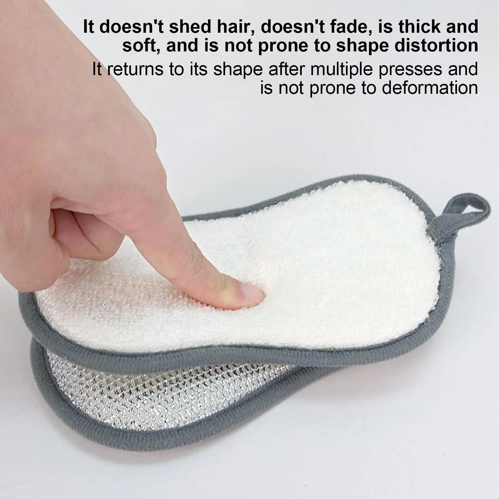 Dish Sponge 6 Double-sided Sponges Cleaning Washable Scrubber Pot Qme