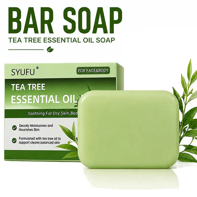 Gentle Exfoliating Bar Soap Natural Foot Body Soaps Green Tea Tree Qme