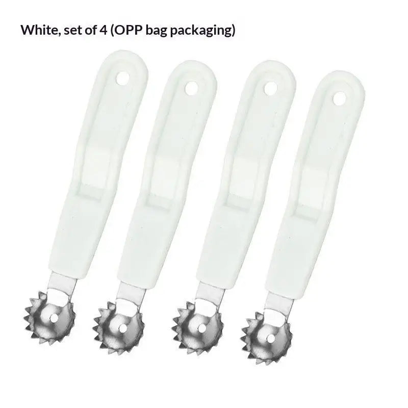 1 Cherry Pitter Tool Stainless Steel Head Non Slip Handle Home Qme White 4PCS