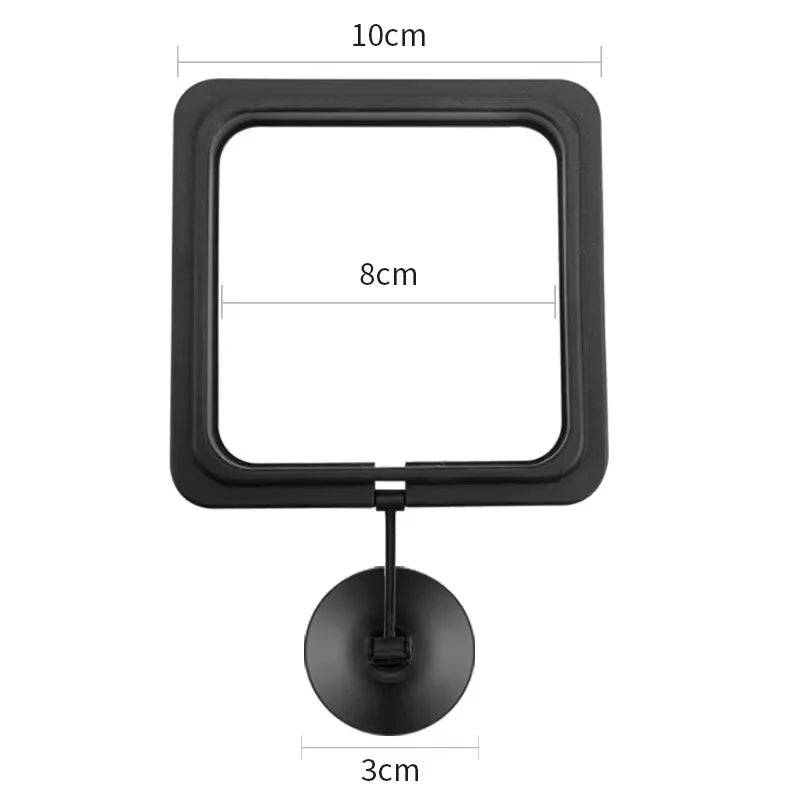 Aquarium Feeding Ring Fish Tank Station Floating Food Tray Feeder Square Circle Accessory Fish Food Feeder Suction Cup Black Qme Black square 1 pc