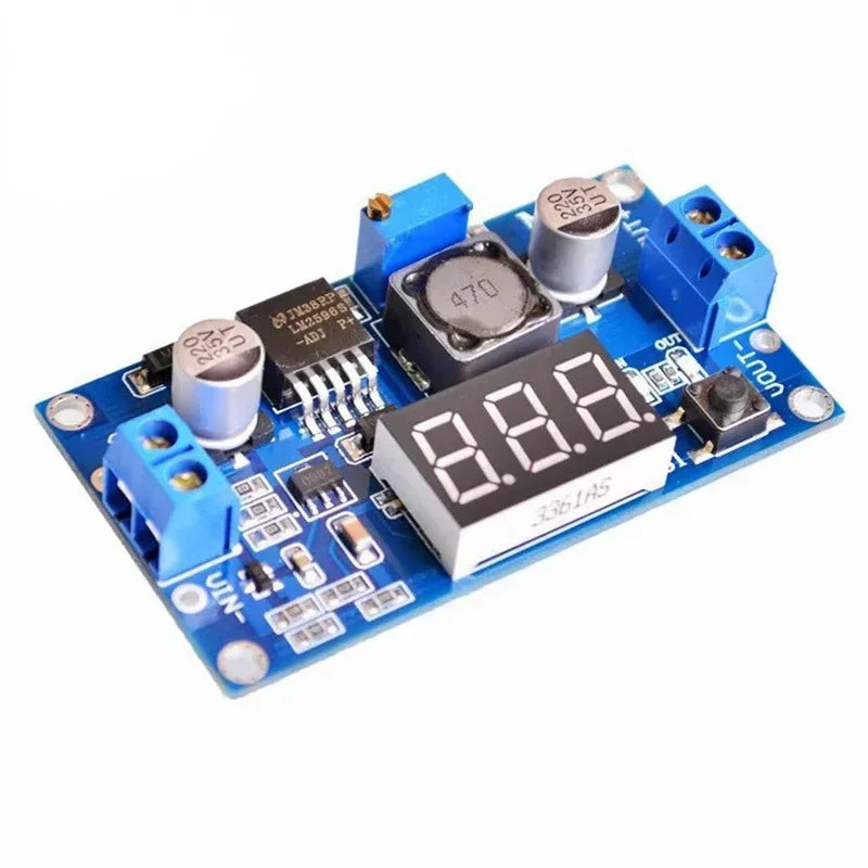 Adjustable step - down DC - DC module with digital voltmeter display, regulated power module lm2596s Qme