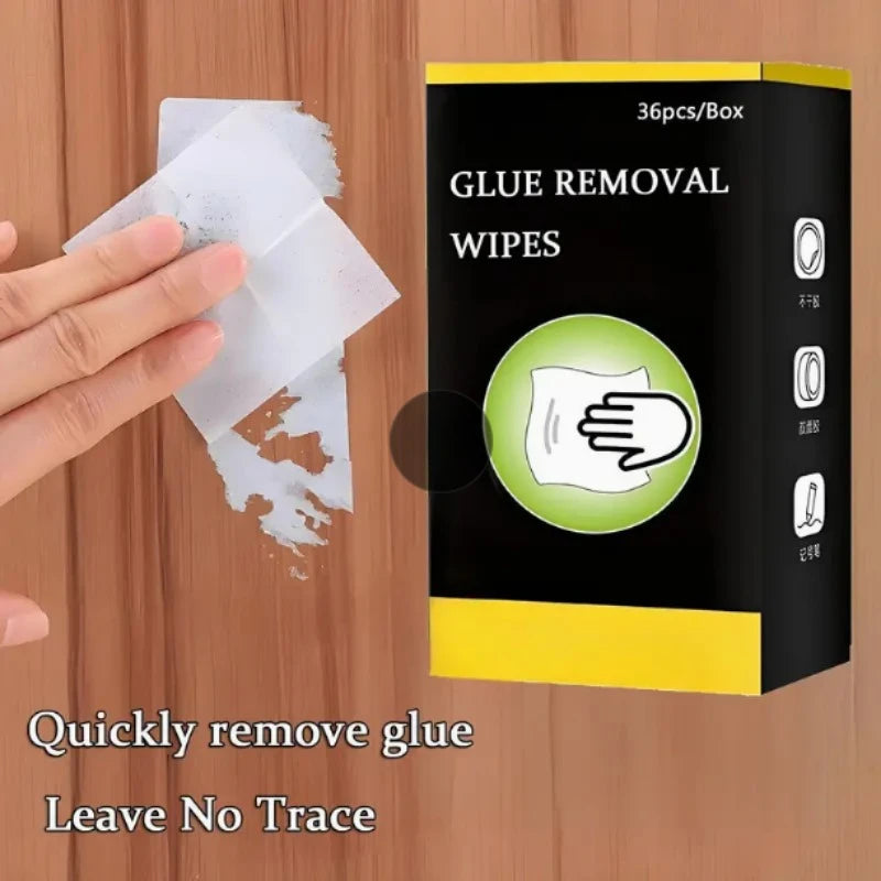 Adhesive Remover Wet Wipes for Floor, Glass, Ceramic, Plastic, Metal Cleaner: Glue Double-Sided Tape, Marker, Label Glue, Sponge Qme