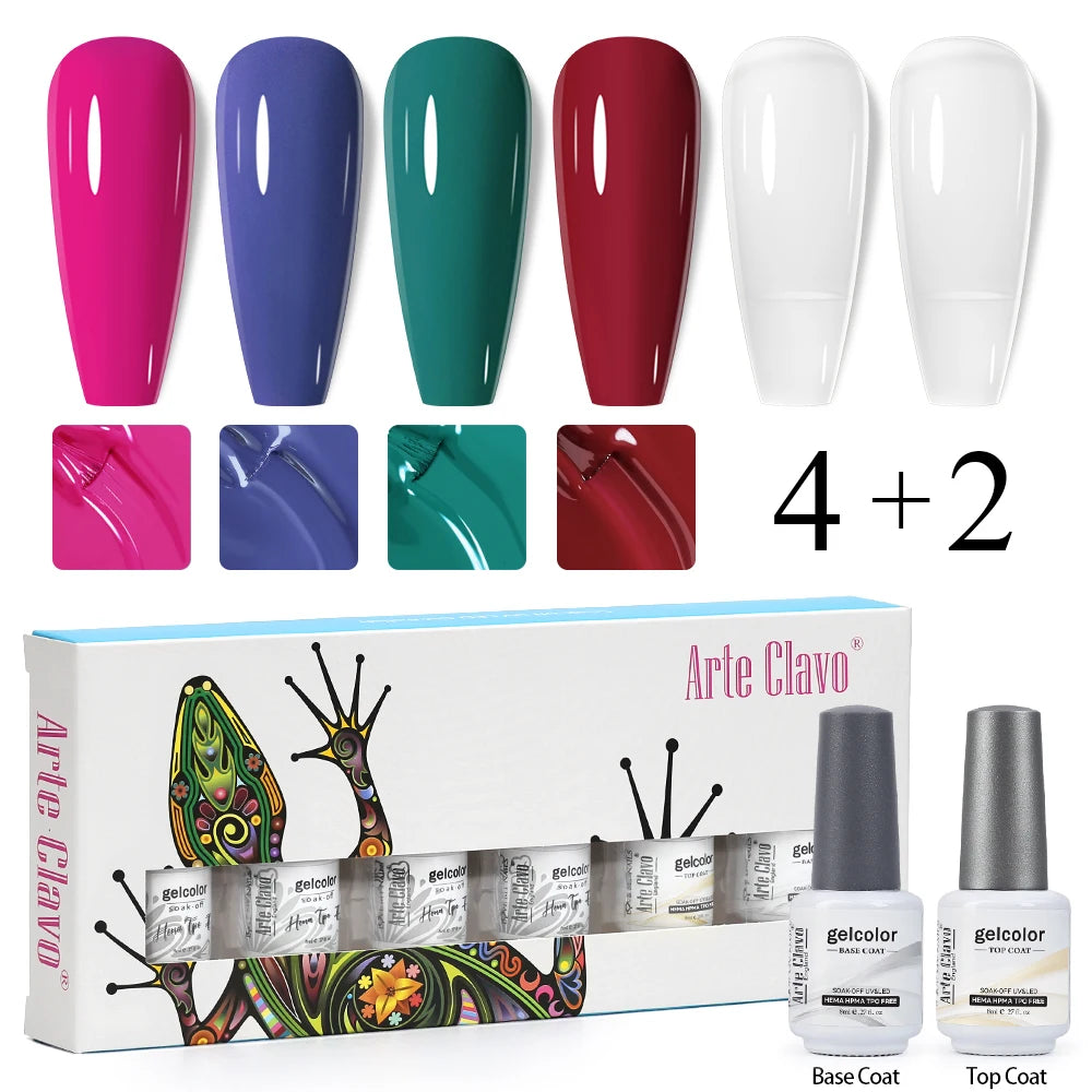 Arte Clavo Colourful Box Nail Gel Polish Semi Permanent UV Led