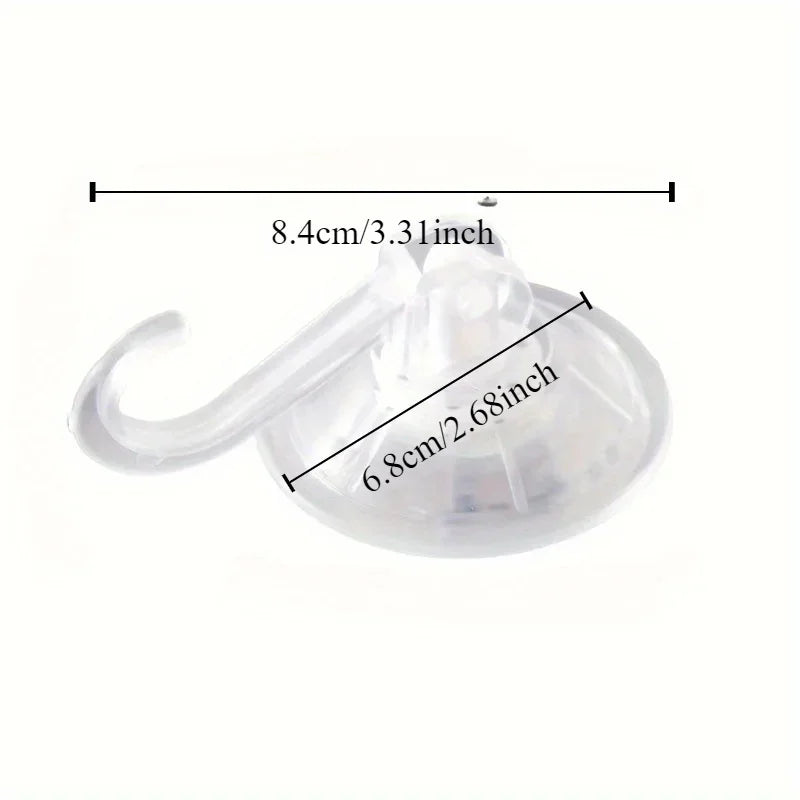 2pcs Suction Cup Hooks Clear Reusable Heavy Duty Vacuum Suction Cup Hooks Glass Kitchen Bathroom Hooks for Towel Qme