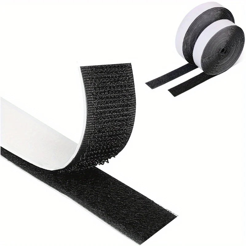 20mm Strong Self Adhesive Hook and Loop Fastener Tape Magic Strip Sticker Industrial Strength Sticky Strap DIY Craft Accessories Qme