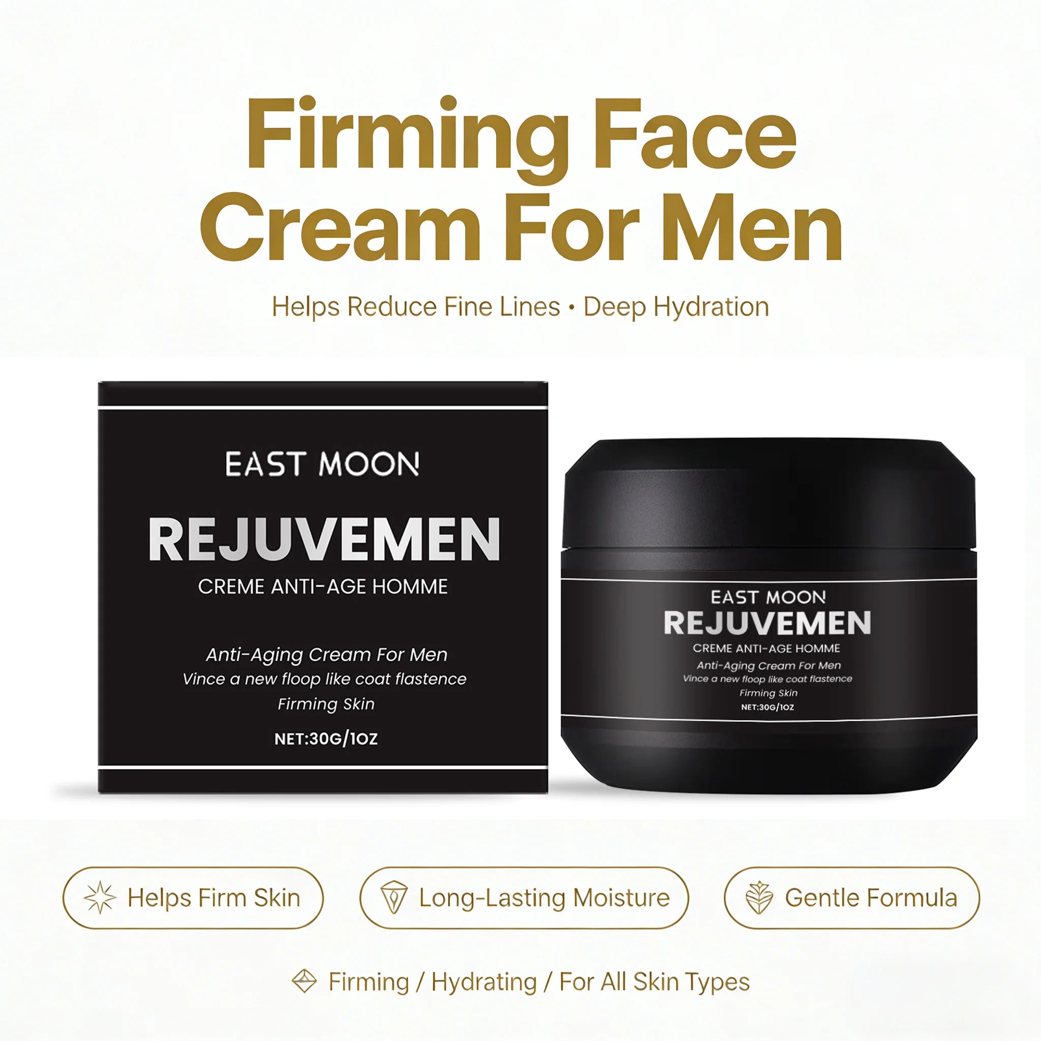 Face Cream For Men Firming Lifting Hydrating Skincare Helps Reduce Fine Lines Wrinkles Brightening Nourishing Facial Skin Qme