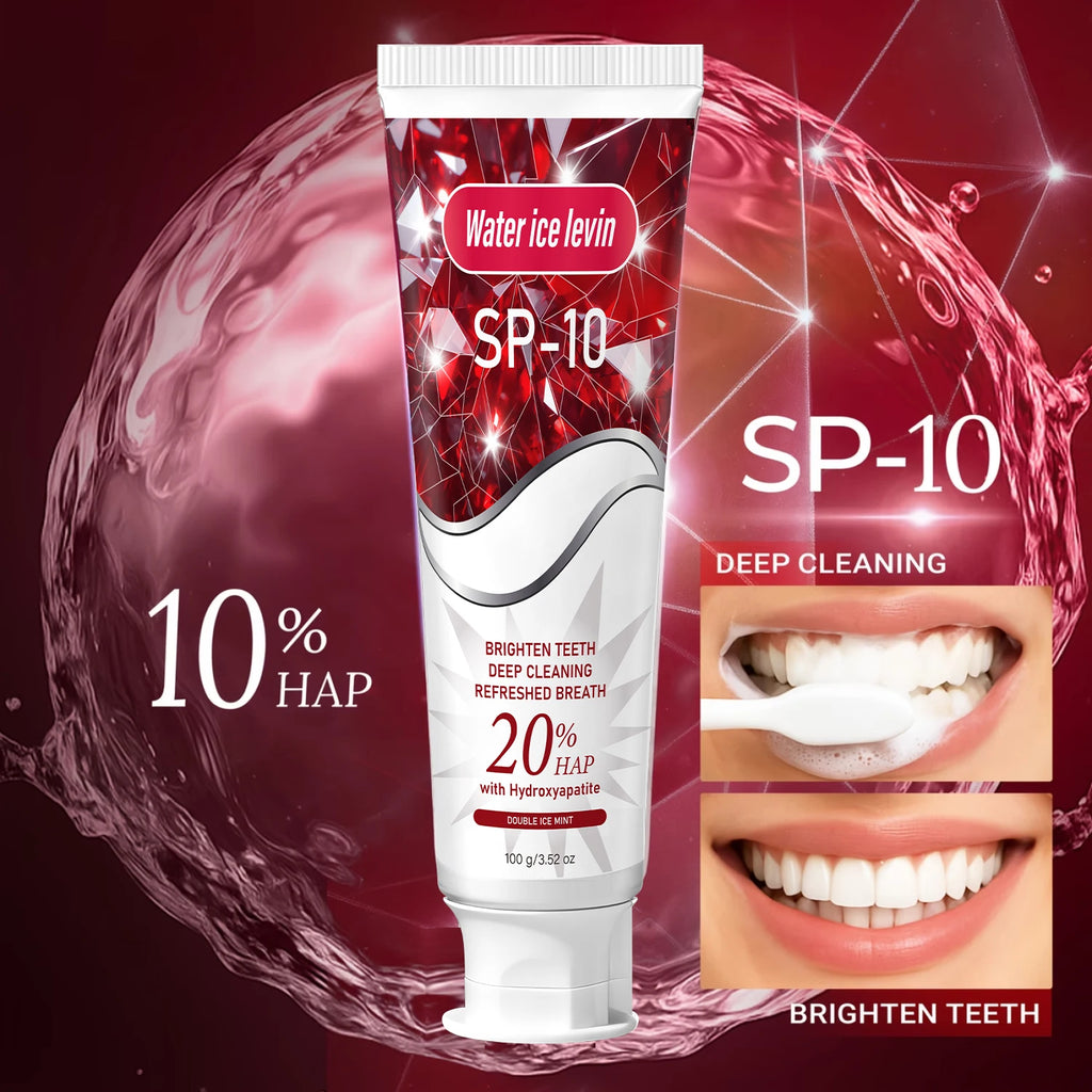 20% HAP Hydroxyapatite Toothpaste - SP-10 Deep Clean & Teeth Whitener, Refreshing Mint Breath Freshener for Daily Use Qme