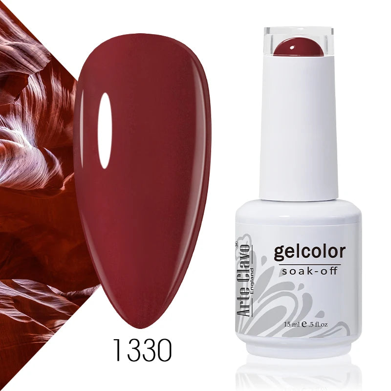 Arte Clavo Solid Gel Nail Polish Rainbow Summer Varnish Soak Off