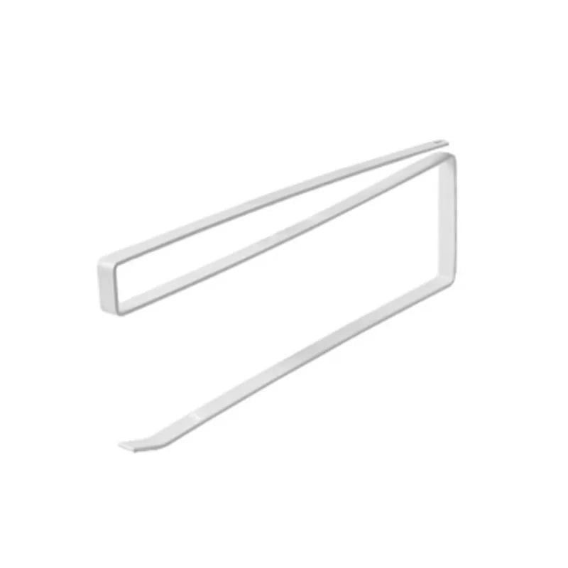 Wall Mounted Kitchen Tissue Rack Metal Non Perforated Roll Paper Qme White