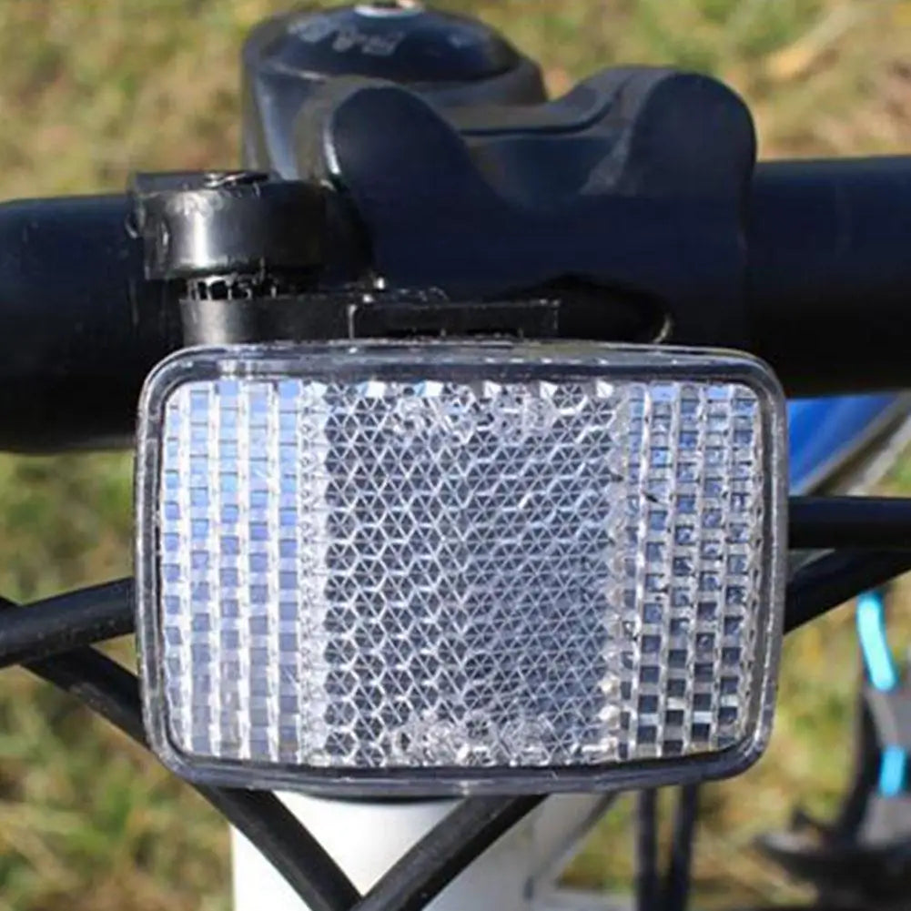 NEW Front & Rear Bike Bicycle Reflector Set Red White Fixings Mounting Bracket Warning Light Safety Lens Bicycle Accessorie Qme