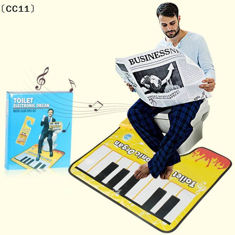 Toilet Piano Music Carpet Potty Sounding Rug Creative Bathroom Fun Qme