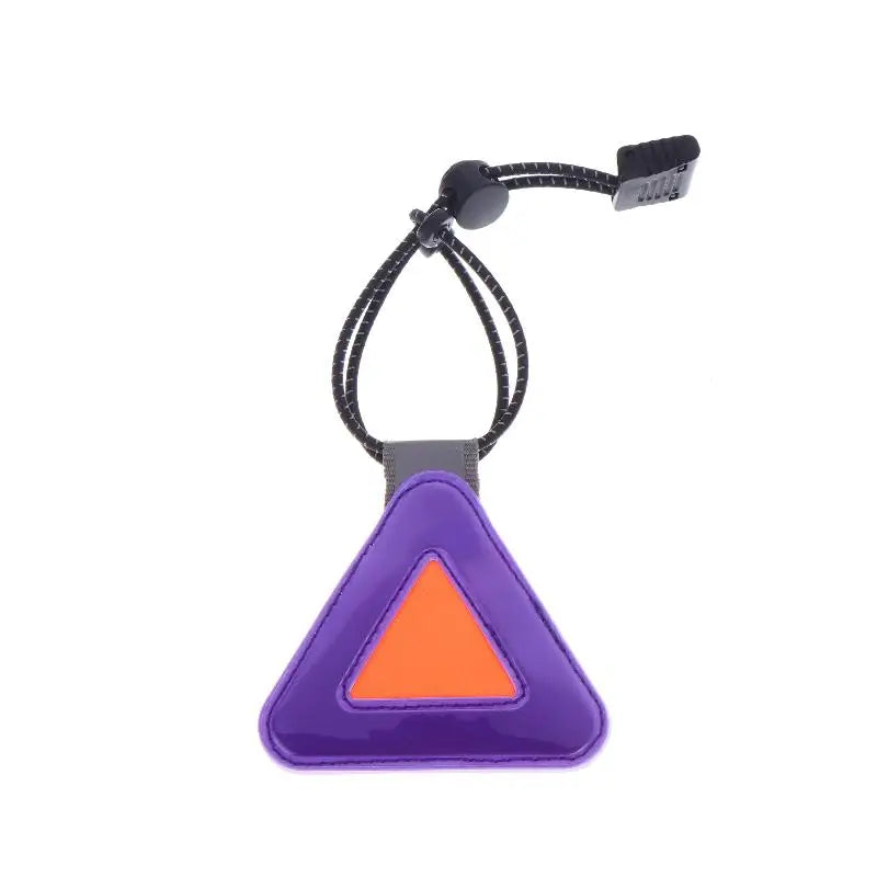 Bike Triangle Reflective Signs Safety Warning Pendant Night Riding Qme Purple