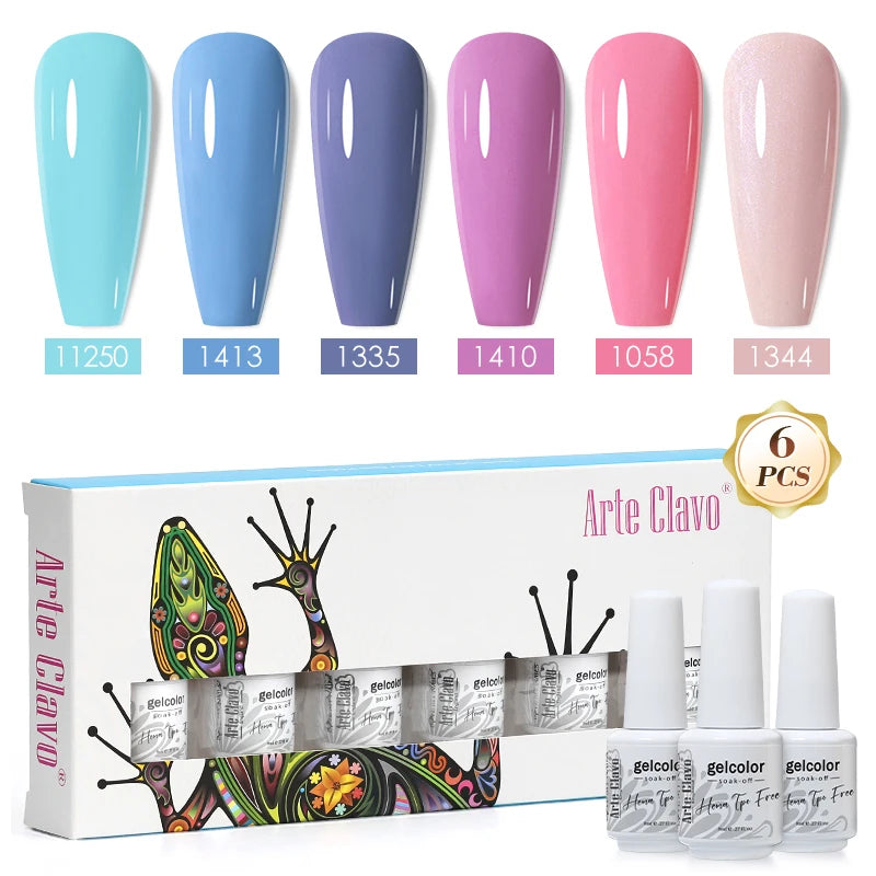 Arte Clavo Colourful Box Nail Gel Polish Semi Permanent UV Led Qme ZH56