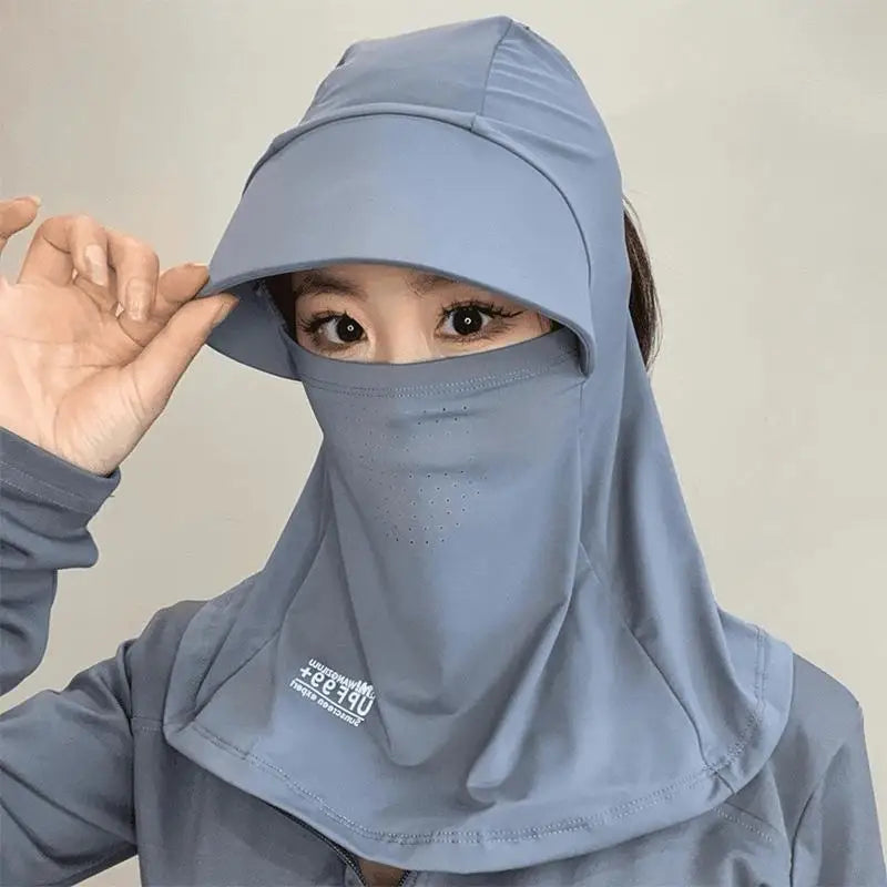 Summer Full-face Sun Hat Women Protection UV Outdoor Cycling Neck Qme A one size