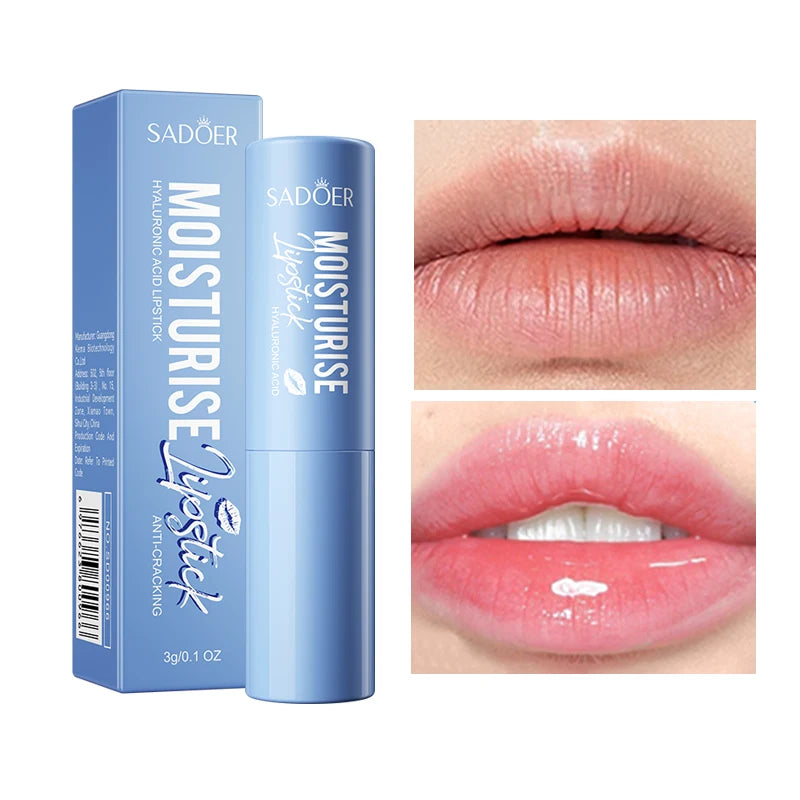 Hyaluronic Acid Lipstick Can Moisturize Lock Water Dry Lips Suitable Qme 1PCS