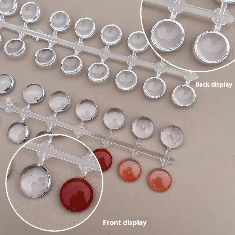 240 Fake Chart Showing 1 2 Mini Round Shaped Clear Glass Nail Polish Qme