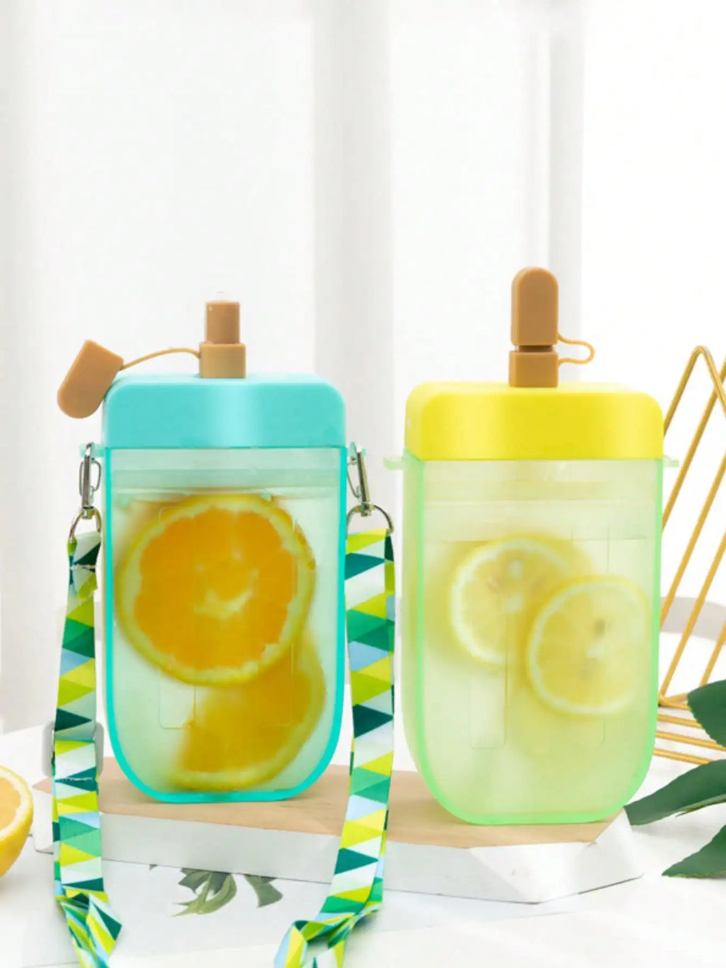 Fashion Creative Straw Plastic Water Cup Heat-resistant 3D Ice Cream Qme