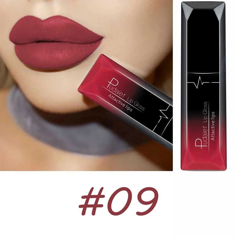 Lip Makeup 17 Sexy Matte Long Lasting Lipgloss Liquid Lipstick Cream Qme 09