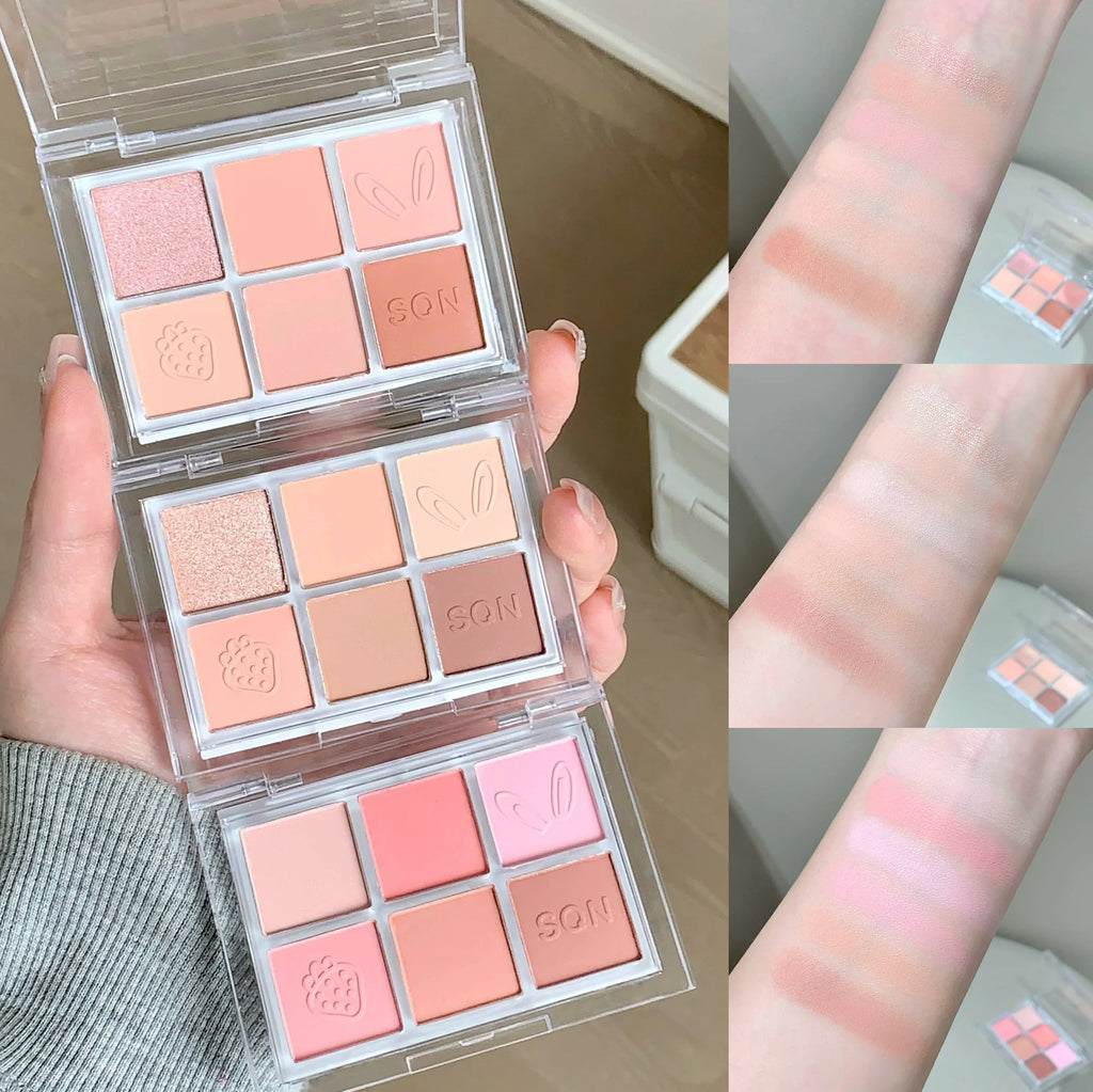 SHAQINUO Six-color Eyeshadow Palette Matte Earth Colors Brightening Qme