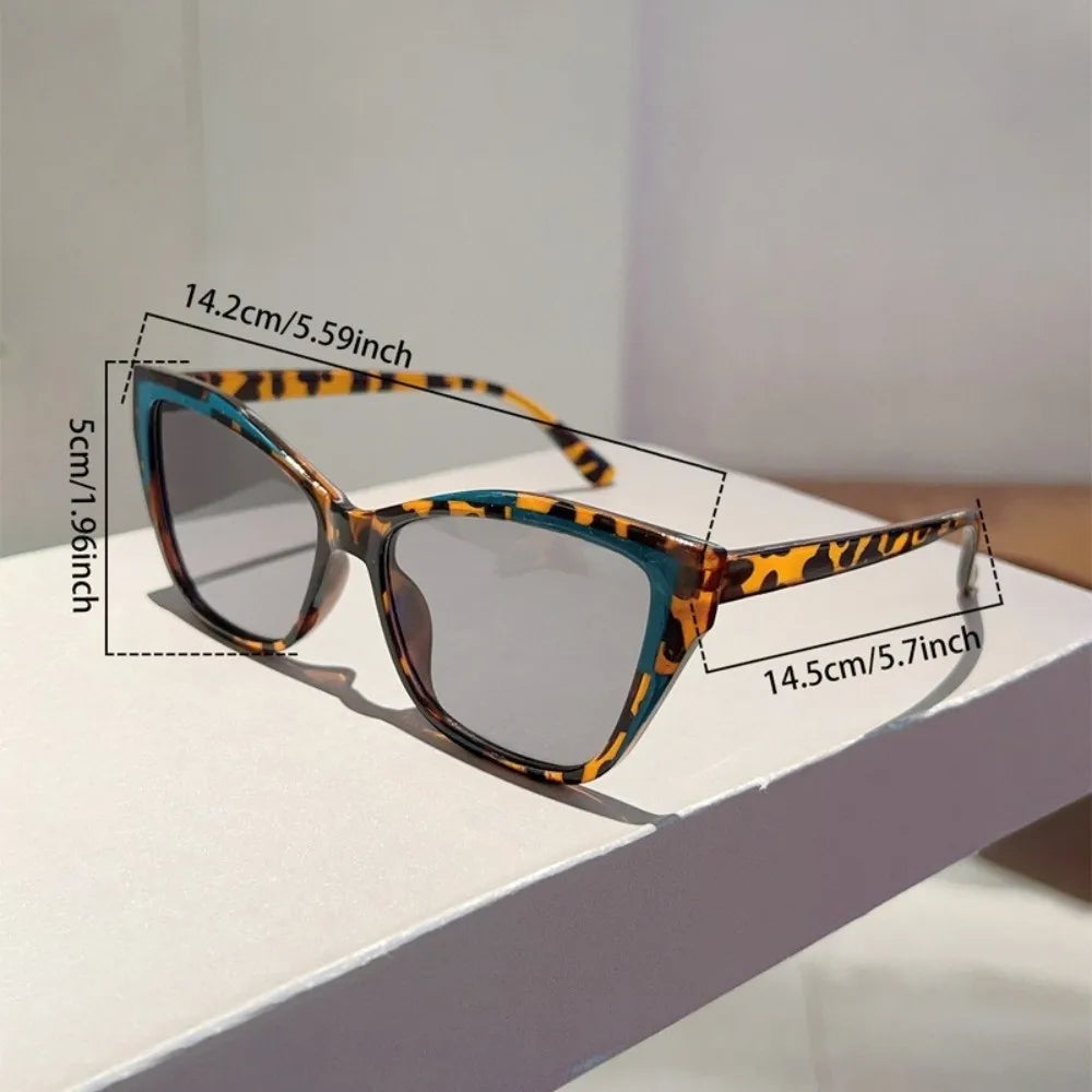 Exquisite Y2k Cat Eye Sunglasses Steampunk Contrast Color Fashion Sunglasses Square Frame Gradient Fashion Shades Driving Qme