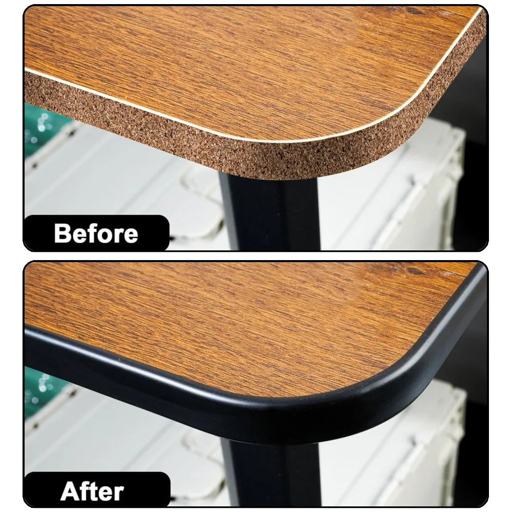 10M U-shaped Edge Banding Table Chair Edge Banding Self-adhesive Scratch Resistant Corner Protection Furniture Decorative Strip Qme